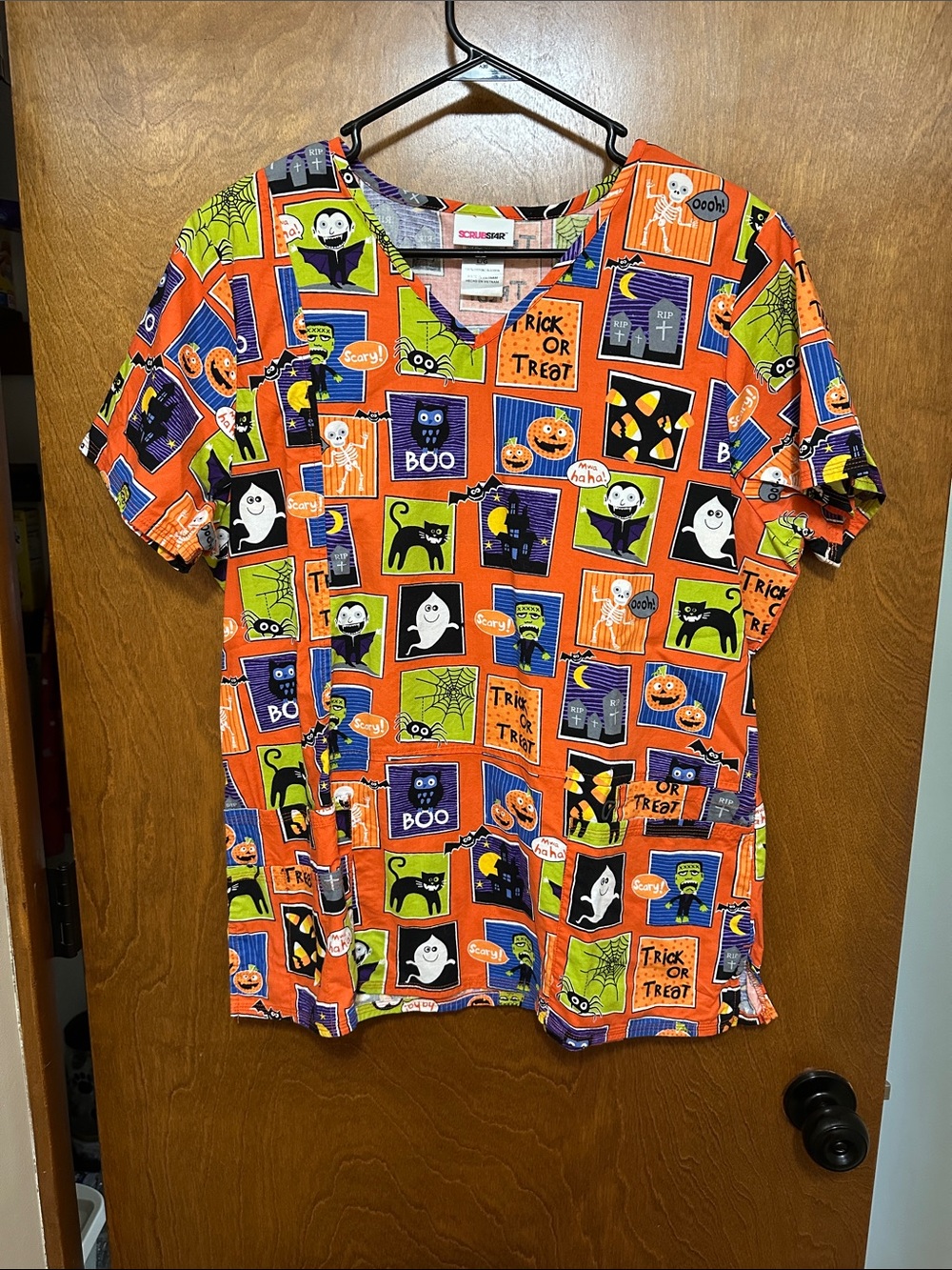 Halloween Scrub Top